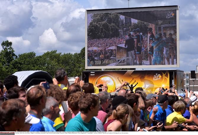 Crowds on stage 3 of the Tour de France