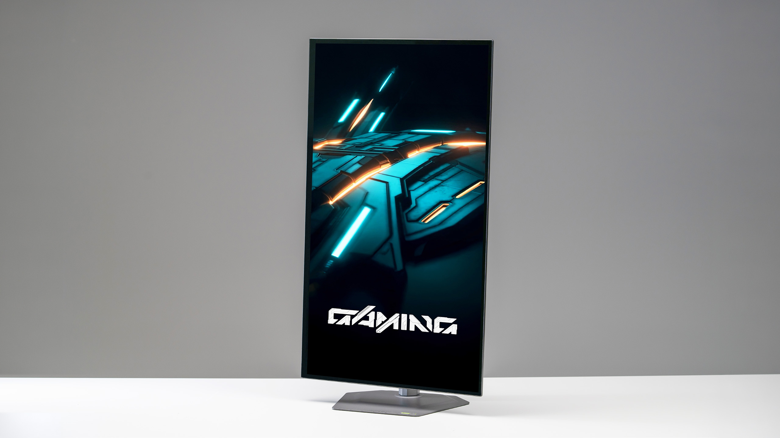 The Gigabyte monitor can display in portrait mode