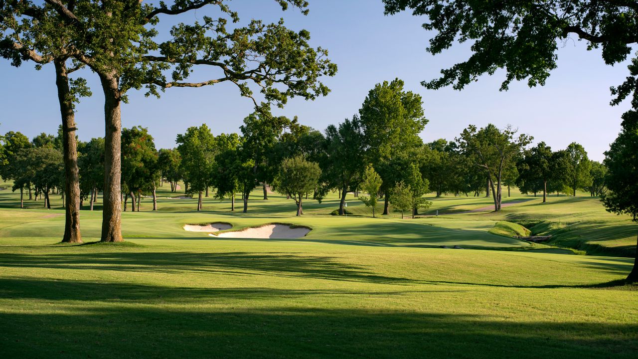 A view of the 17th hole at Southern Hills