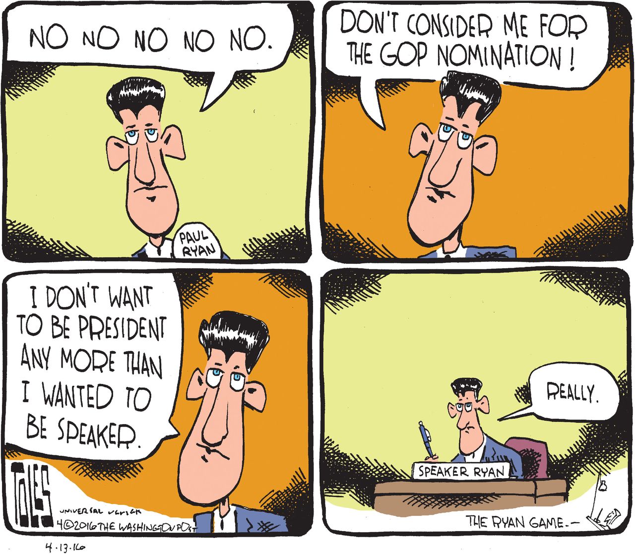 Political Cartoon U.S. Ryan Nomination