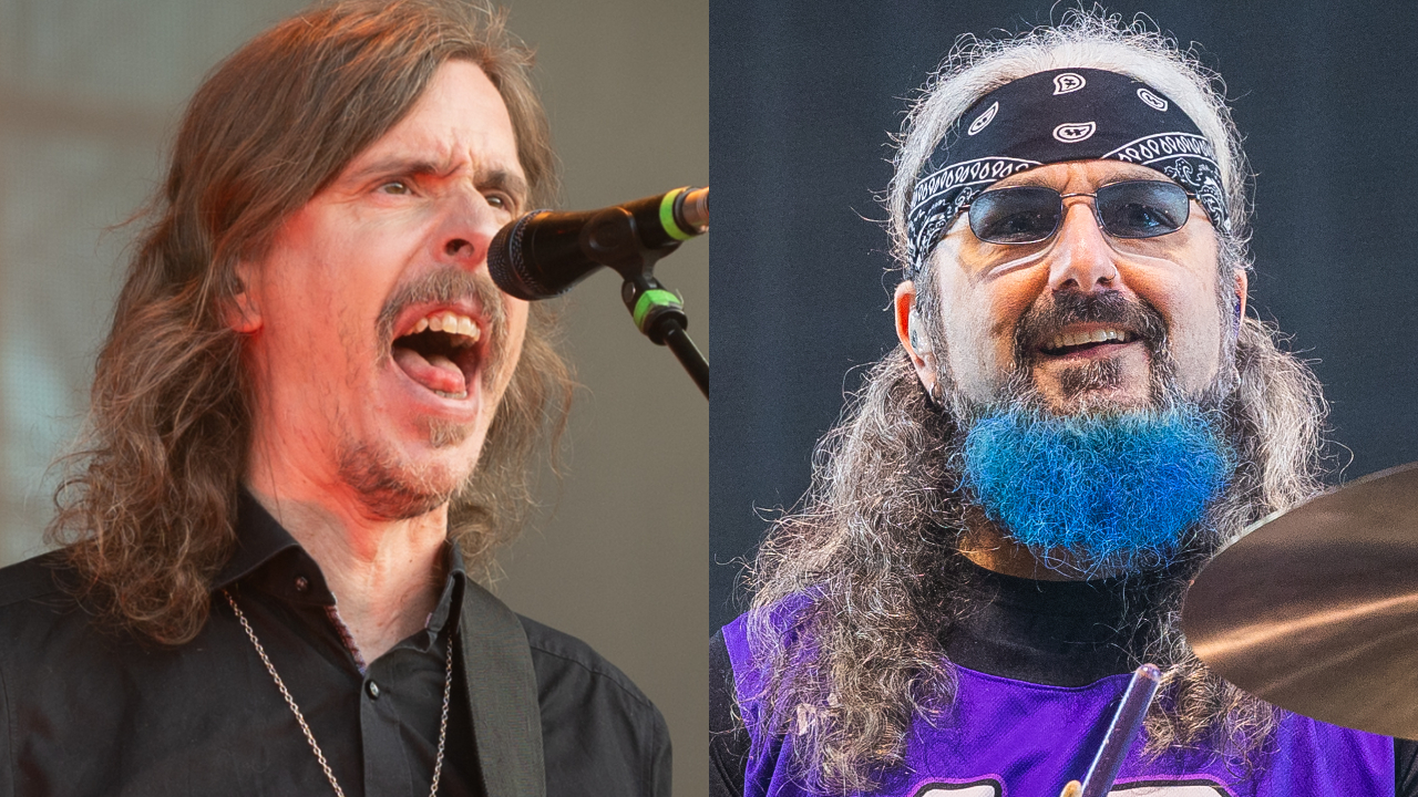 Mikael &Aring;kerfeldt onstage with Opeth in 2025, and Mike Portnoy onstage with Dream Theater in 2025