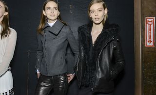 2 female models in dark winter jackets