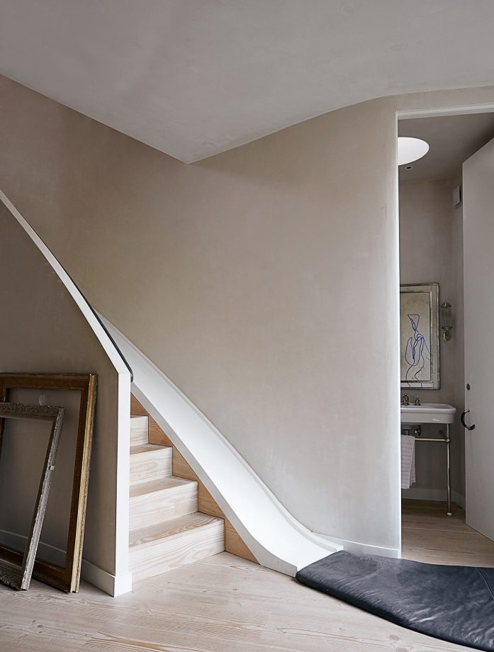 staircase ideas with built in slide