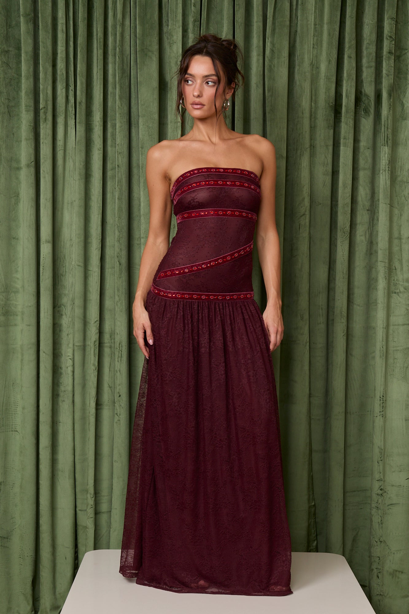 Colette Dress - Bordeaux - Xxs