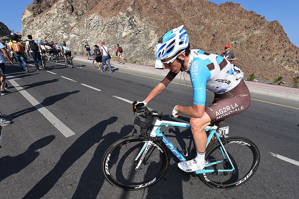 Romain Bardet catches his breath after finishing third