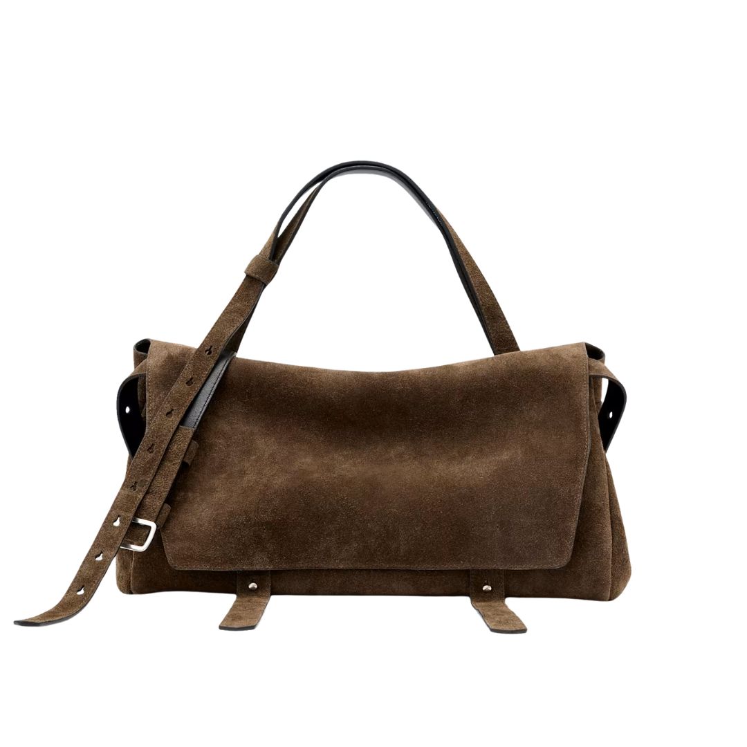 All Saints, Joan Medium Suede Satchel