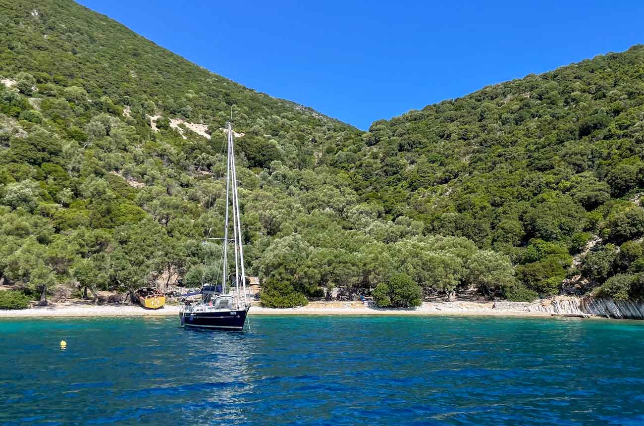 A cove in Ithaca, Ionian Islands.