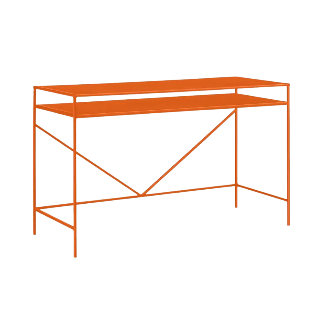 slim orange desk