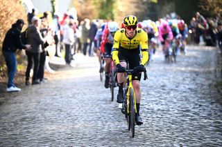 KUURNE, BELGIUM - MARCH 02 : during the Men Elite UCI 1.Pro 77th Kuurne - Brussel - Kuurne cycling race of 203 kms with start in Kortrijk and finish in Kuurne on March 02, 2025 in Kuurne, Belgium, 02/03/2025 ( Motordriver Kenny Verfaillie & Photo by Tomas Sisk / Photo News