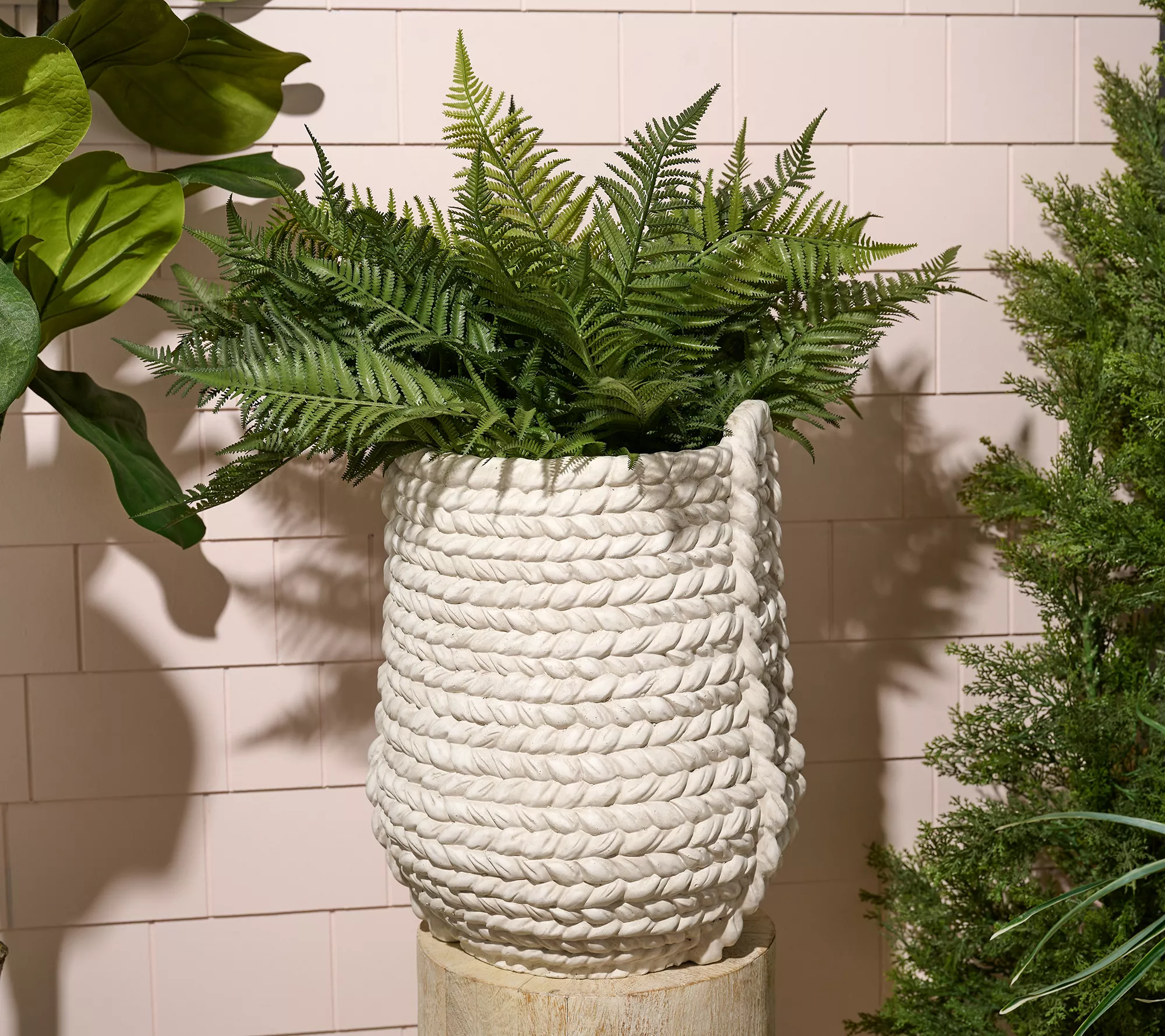 17" Decorative Indoor/outdoor Basket-Style Planter by Kim Gravel