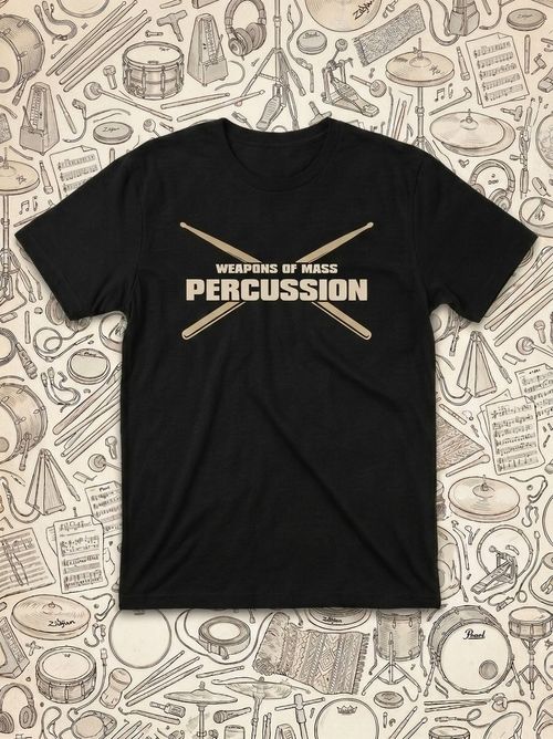 Weapons of mass percussion t-shirt