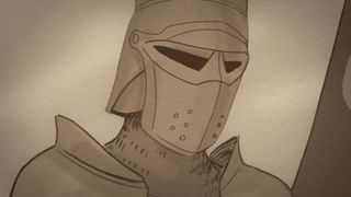 Old School RuneScape knight in full armored helmet