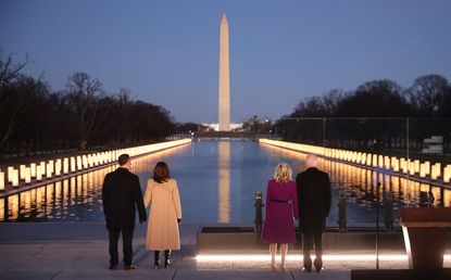The National Mall lit up to honor coronavirus victims.