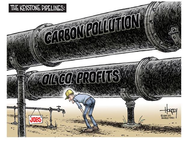 Political cartoon Keystone XL pipeline