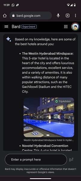 Google Bard location update
