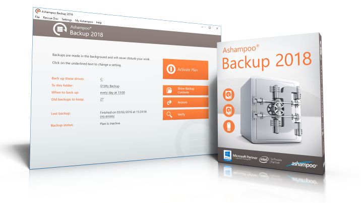 Ashampoo Backup Pro 17.08 download the new version