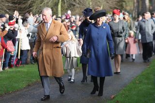 Prince Charles, Prince of Wales and Camilla, Duchess of Cornwall attend a Christmas Day church service at Sandringham on December 25, 2016