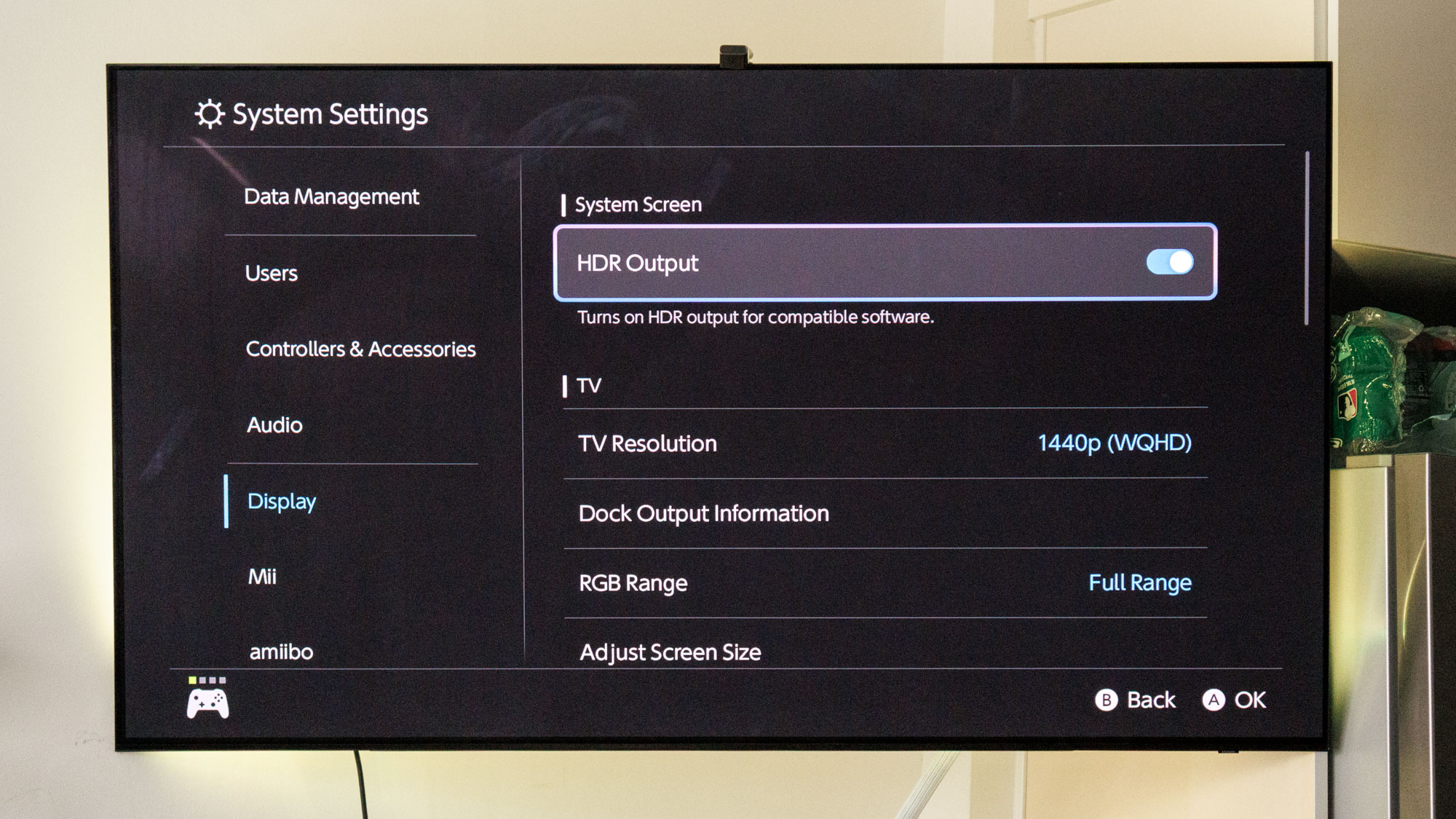 Nintendo Switch 2 TV settings