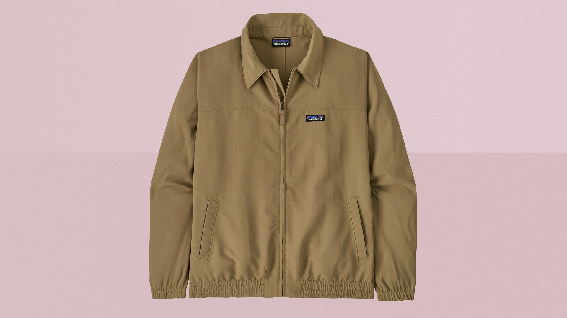 Patagonia jacket on coloured background