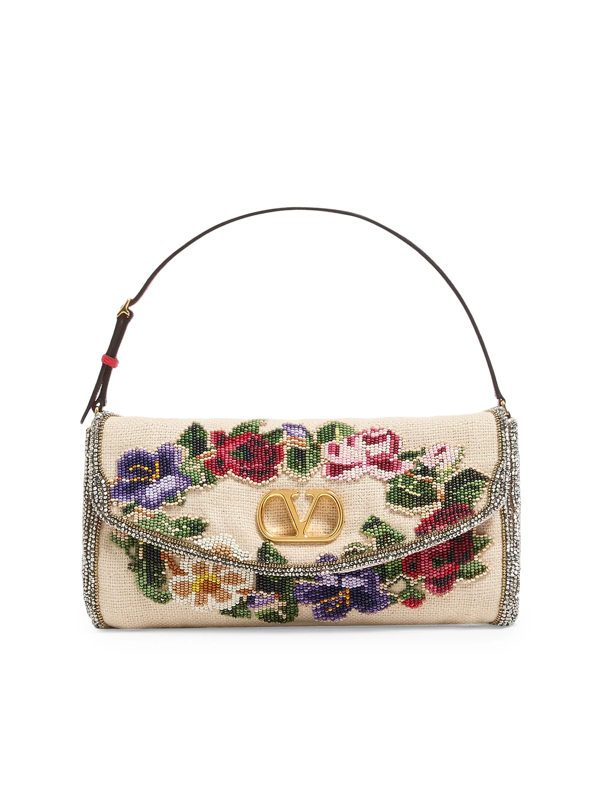 Waste Soft Embroidered Small Shoulder Bag
