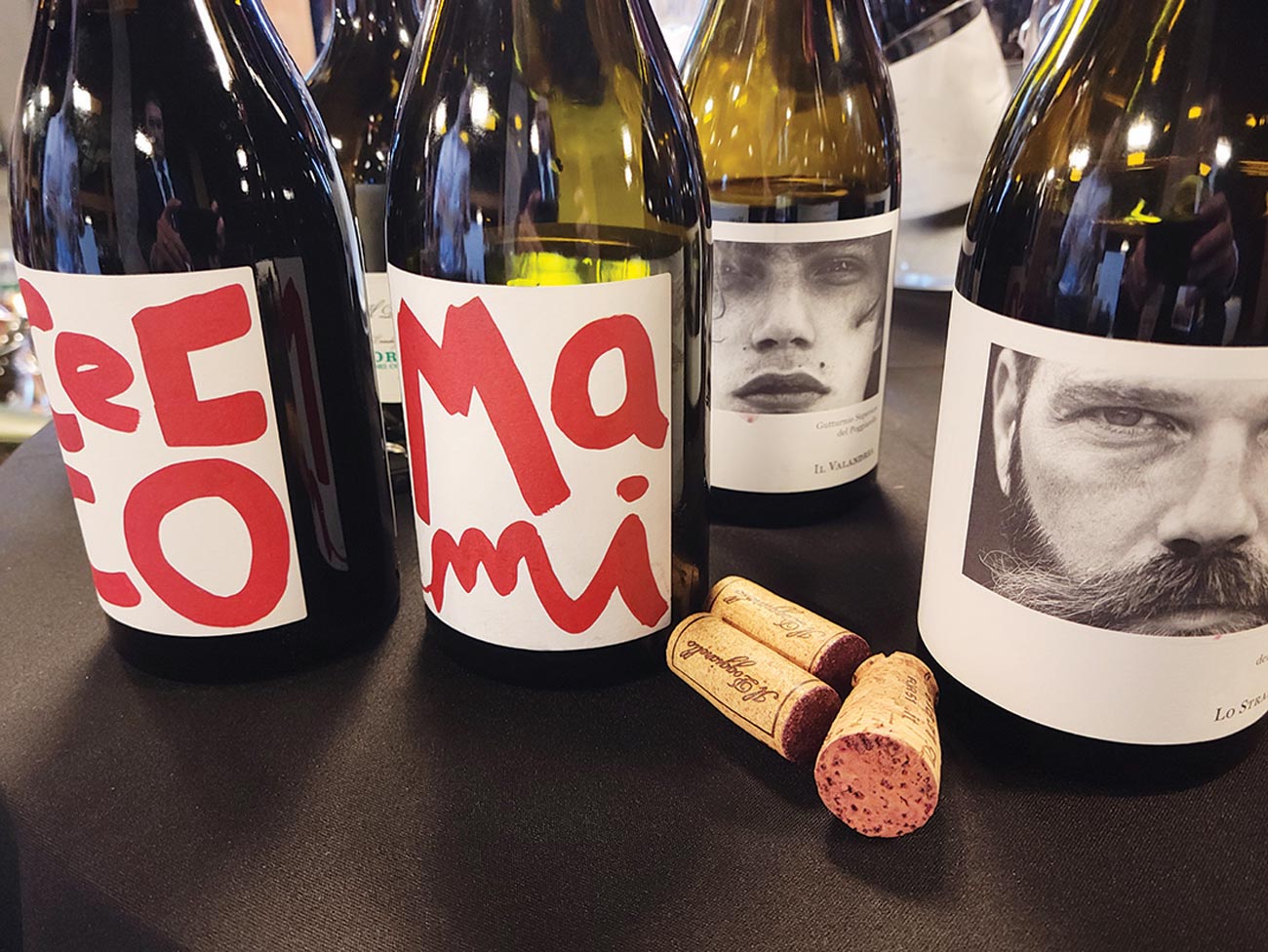 Selection of Il Poggiarello wine bottles