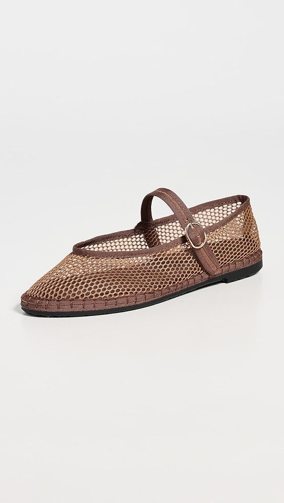 Isabella Mesh Flats - Brown