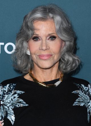 Jane Fonda arrives at the 2024 Environmental Media Association Awards Gala at Sunset Las Palmas Studios on January 27, 2024 in Los Angeles, California