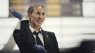 Call of Duty: Black Ops 7 "Airport Security" ad still: "Time for the puppet show"