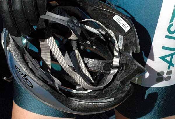 A broken helmet is the least of Bayley's concerns, with his his track World Cup and World Championships campaigns in doubt.