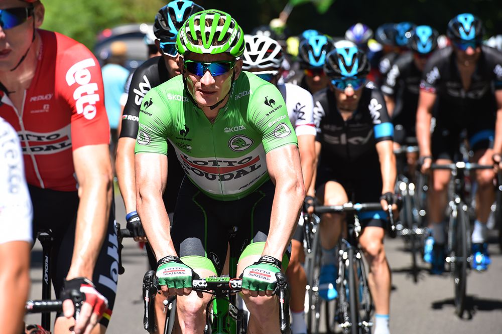 Andr&eacute; Greipel (Lotto Soudal) still in the green jersey