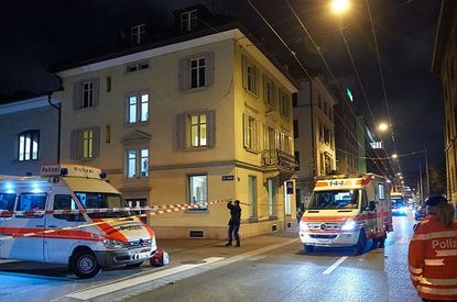 A Muslim prayer center in central Zurich, where a gunman opened fire Monday.