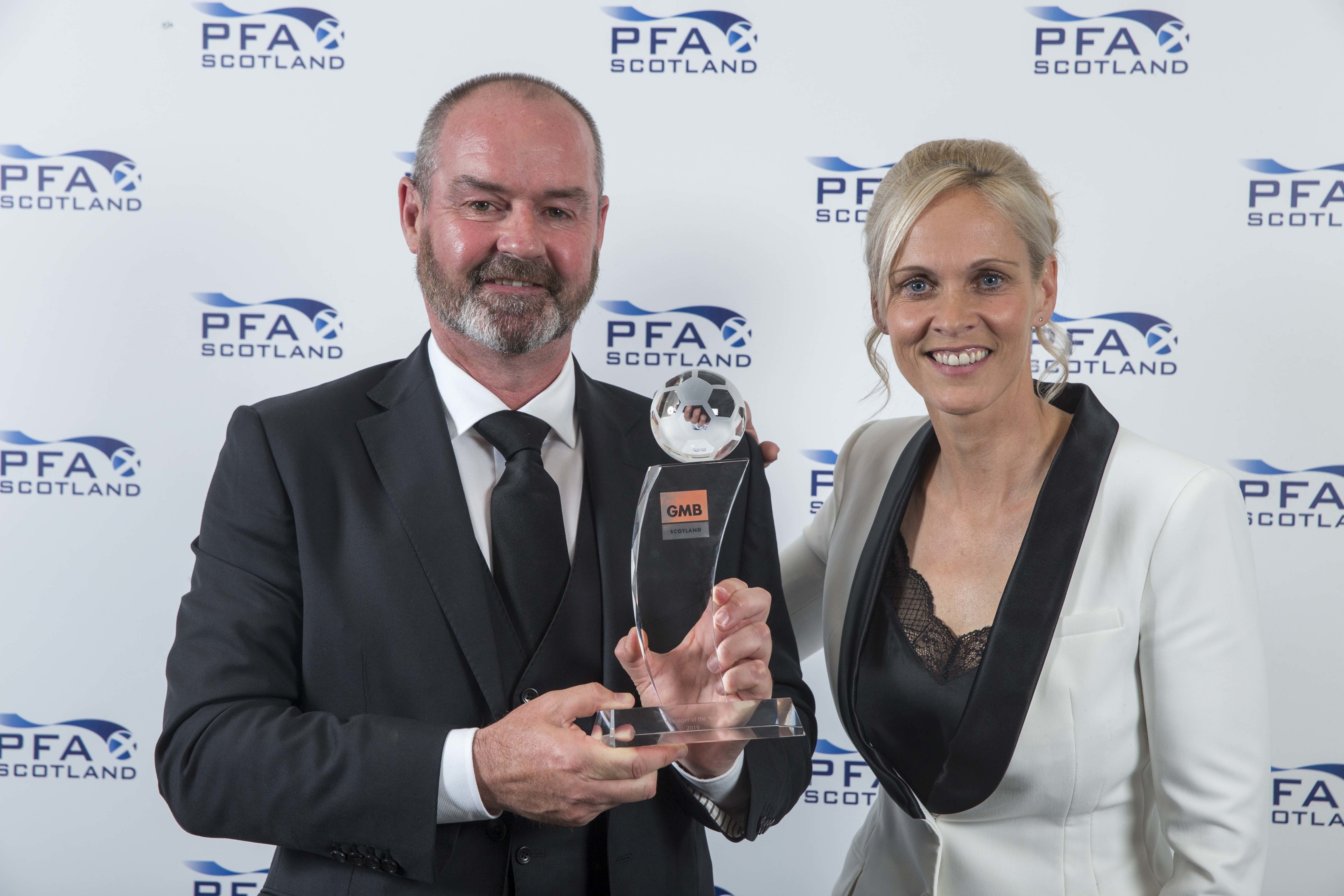 PFA Scotland manager of the year Steve Clarke and Shelley Kerr are both on the shortlist