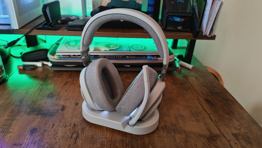A Fractal Scape headset on a gaming desk