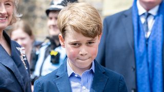 Prince George during a visit to Cardiff Castle on June 04, 2022