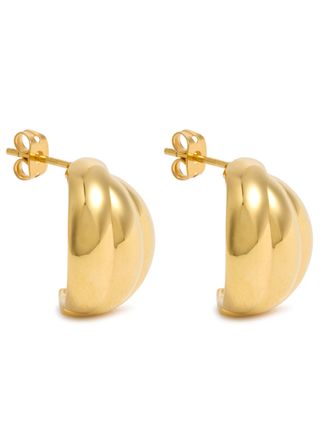 Fran 18kt Gold-Plated Hoop Earrings