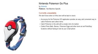 Pokemon Go Plus Sold Out