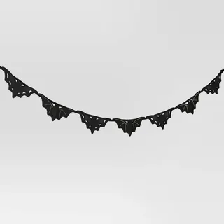 6' Felt Bat Halloween Decorative Garland Black - Hyde & Eek! Boutique™