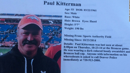 Missing Broncos fan 'had his fill of football' and went for a walk