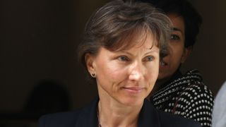 Marina Litvinenko, the widow of Alexander Litvinenko, leaves following a pre-inquest review hearin