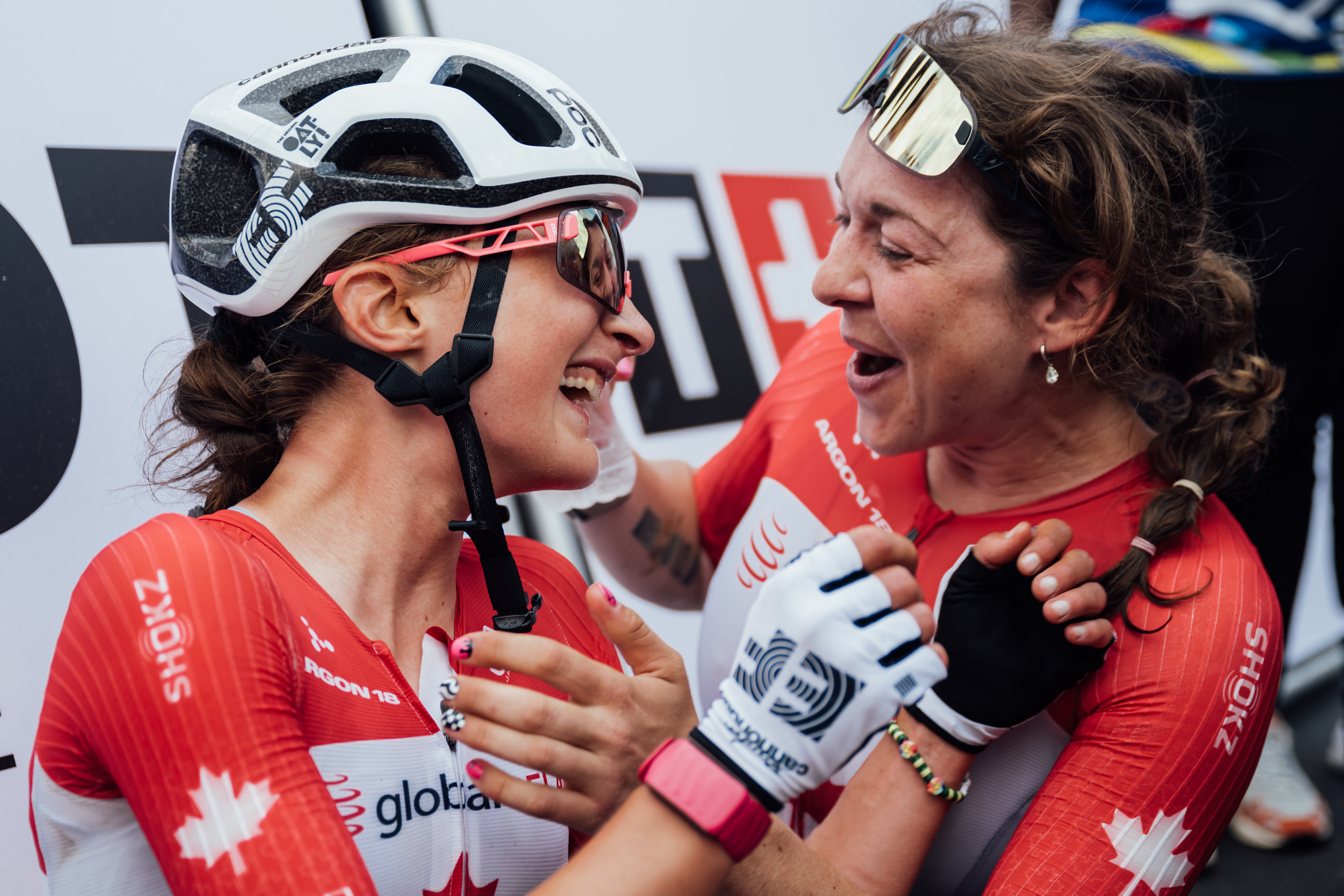 Magdeleine Vallierres y Alison Jackson en el Campeonato Mundial de Road de UCI