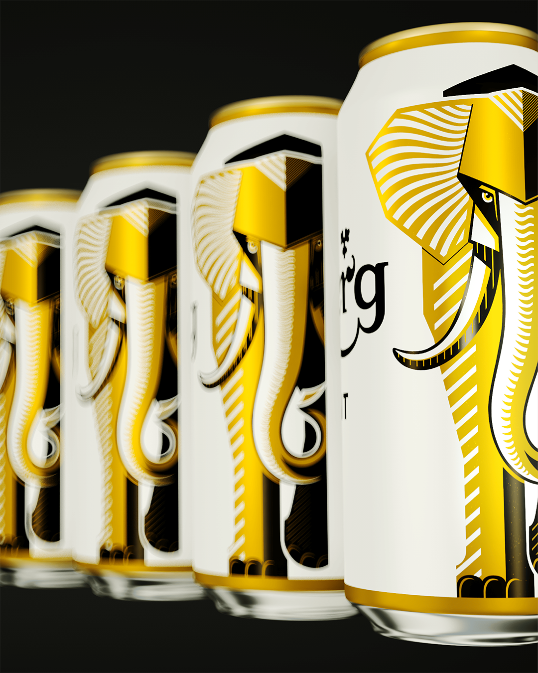 elephant on a can of Carlsberg