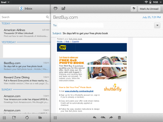 Email App: Two Panel View