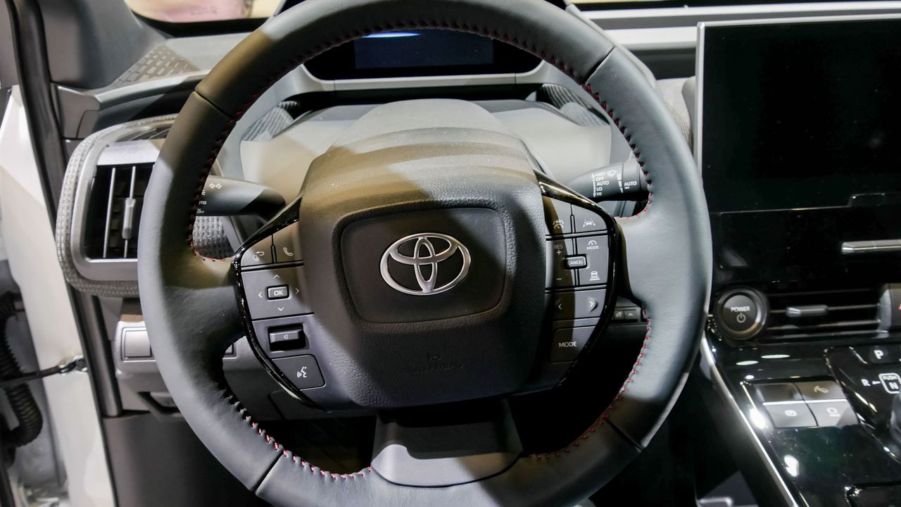 2025 Toyota bZ4X at New York Auto Show.