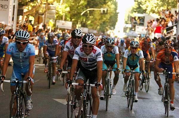 Carlos Sastre (Team CSC-Saxo Bank) grimaces as the last part of the race was very fast.