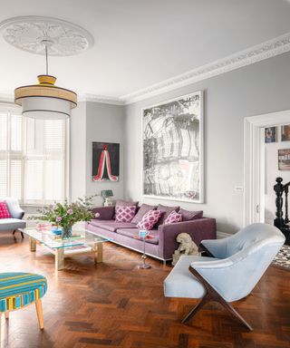 Modern Victorian London home filled with colorful art