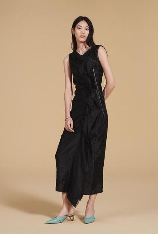 Black Zara Mixed Organza Dress
