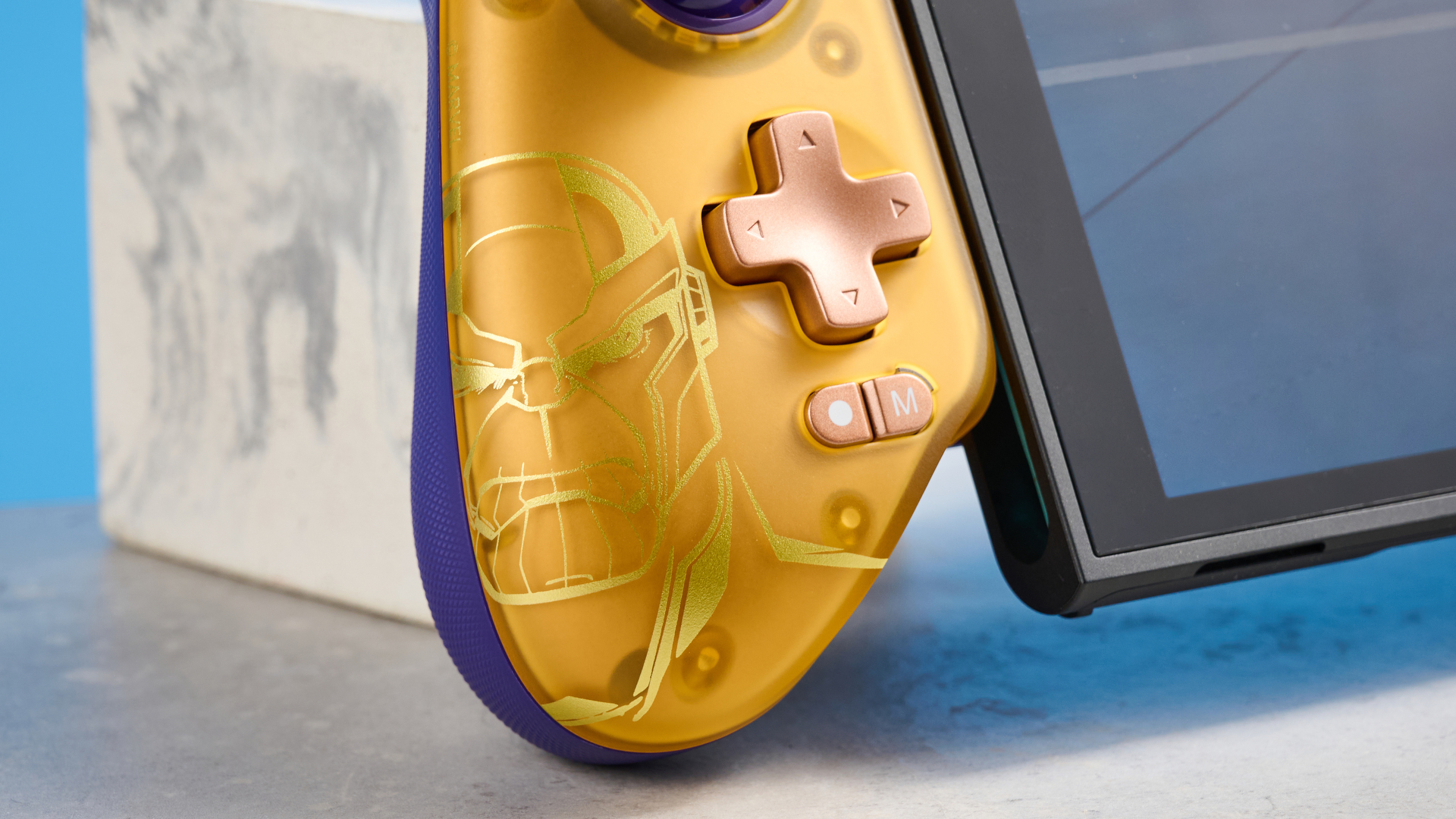 A golden GameSir G8 Plus phone gaming controller