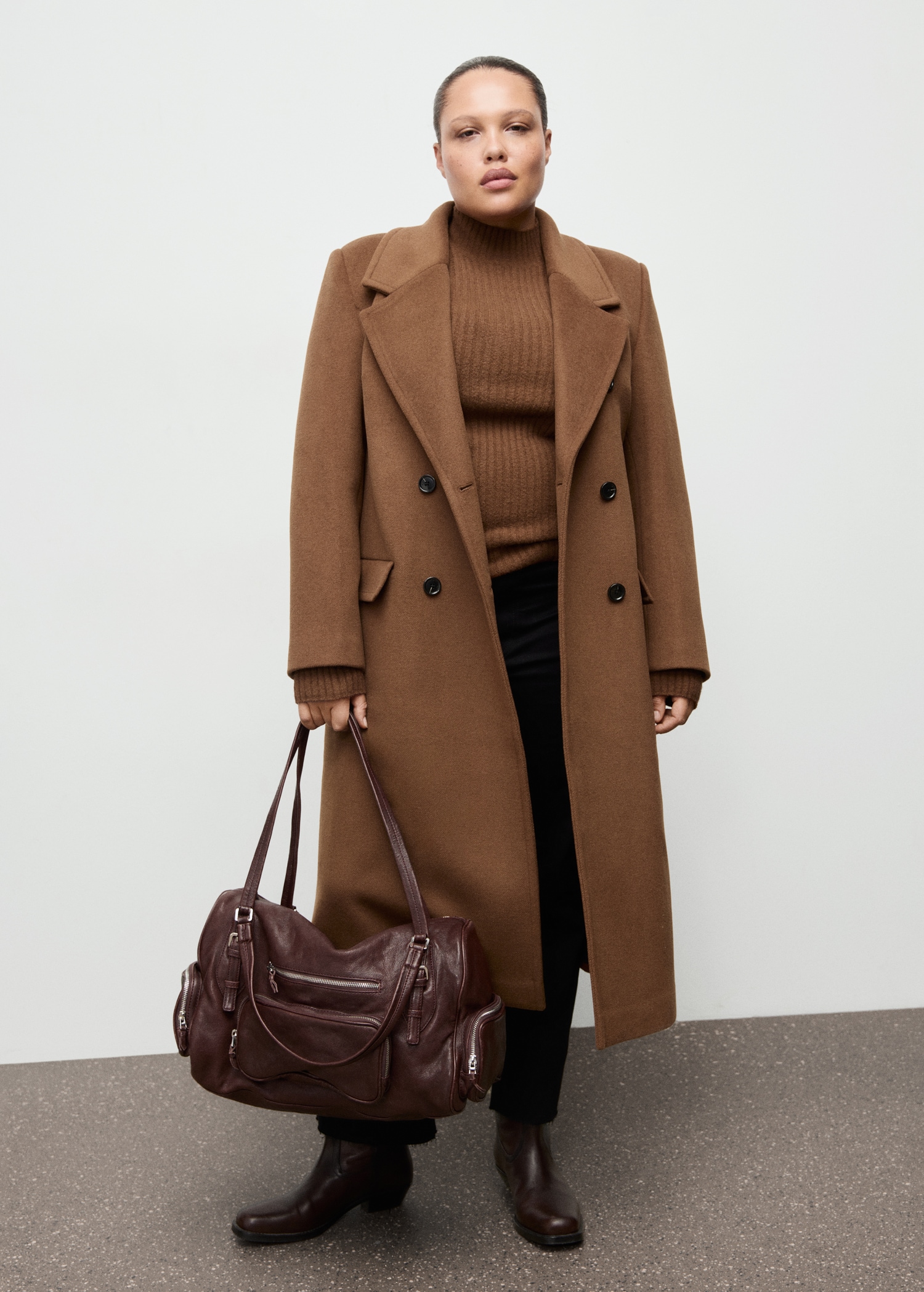 Double-Breasted Wool Coat - Women | Mango Usa