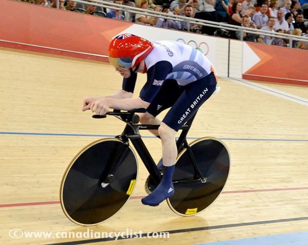 Ed Clancy (Great Britain) was second quickest in the pursuit in the men's omnium.