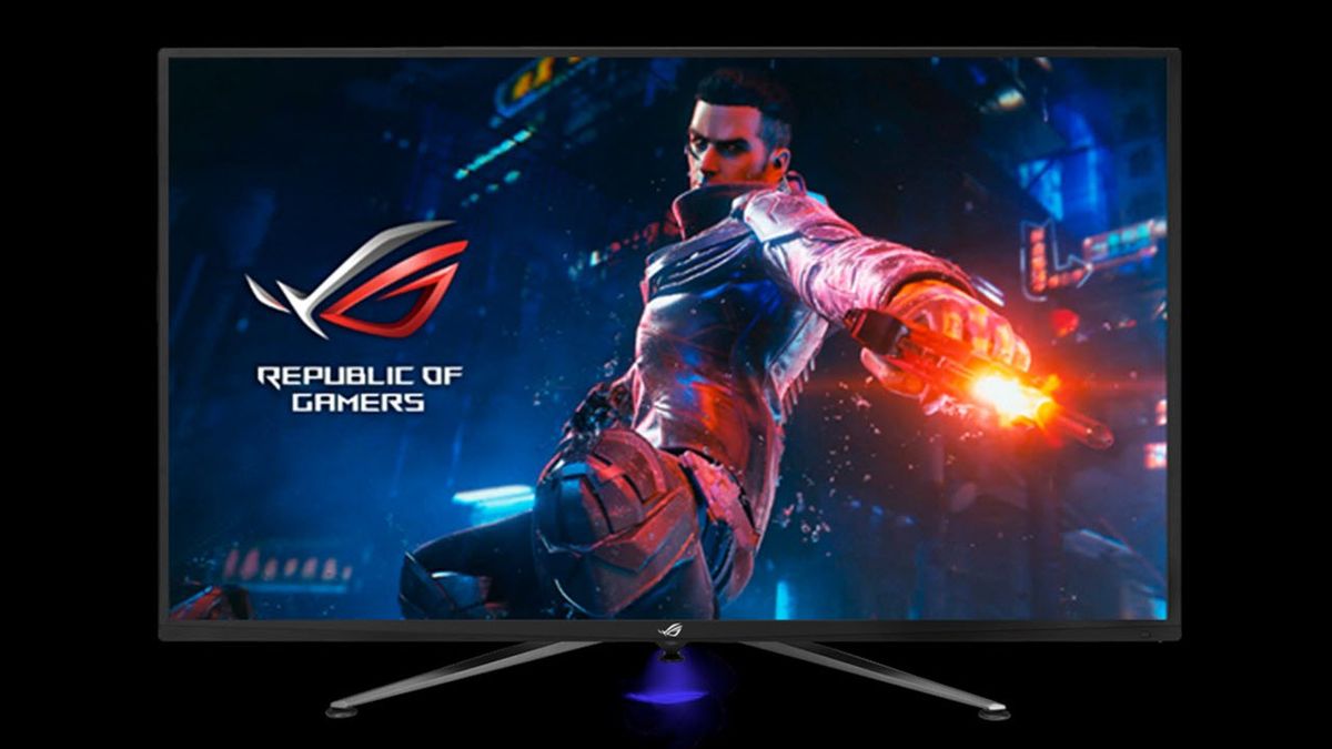 ROG Strix 43 Large Gaming Monitor with 4K 120Hz FreeSync 2 HDR DisplayHDR  600 90% DCI-P3 Aura Sync 10W Speaker Non-glare Eye Care with HDMI 2.0 DP  1.4 Remote Control 